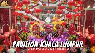 Pavilion Kuala Lumpur CNY 2024 Decoration Tour  Dragon Dynasty 4K [upl. by Meikah]