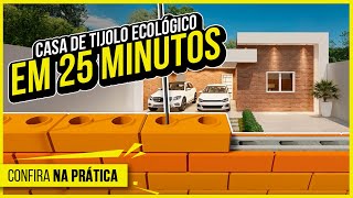 Tijolo Ecológico  Planta de Casa 3 quartos Modulação Casa de Tijolo Ecológico em terreno 10x20 [upl. by Eustasius]