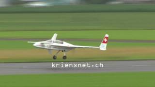 Hard Landing Long EZ HBYDB Emmen [upl. by Eckardt]