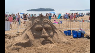 2024 Sand Sculpture Competition  New River Beach New Brunswick Canada [upl. by Ajidahk]