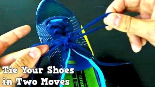 How to Tie Your Shoes Fast Way Two moves [upl. by Auqinaj]