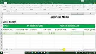 Account Payable Ledger ဆွဲနည် [upl. by Schlenger]