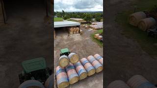 John Deere 6120e Loading Hay Bales In Texas johndeere ford america [upl. by Ib40]