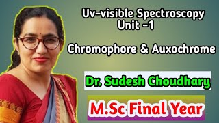 MSc final year online classes  Uvvisible Spectroscopy Physical Chemistry by Dr Sudesh Choudhary [upl. by Roer]