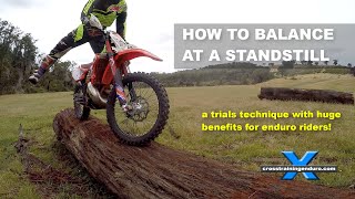 How to balance dirt bikes at a stand still︱Cross Training Enduro [upl. by Palmore374]