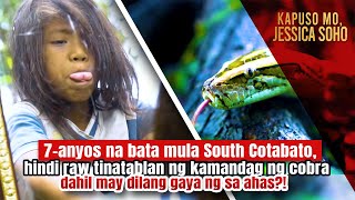 Bata ’di tinablan ng kamandag ng cobra dahil may dilang gaya ng sa ahas  Kapuso Mo Jessica Soho [upl. by Korman]