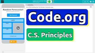 Codeorg Lesson 12 Traversals a Random Forecaster App  Activity Guide  Answer Tutorial  Unit 6 [upl. by Letniuq]