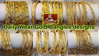 Lalitha Jewellery Daily Wear Gold Bangles Collections shoppingsprees lalithajewellery [upl. by Ialohcin124]