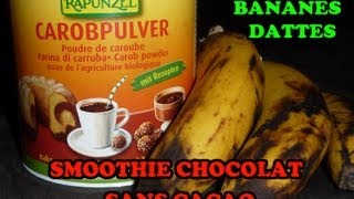 Mes recettes végétaliennes minceur  Smoothie caramel chocolat sans sucre et sans cacao [upl. by Ahseka]