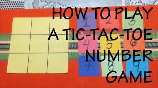 TicTacToe Number Game Tutorial [upl. by Nysila]