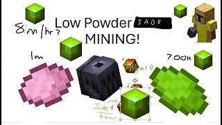 Jade Mining with Low Powder  Hypixel Skyblock [upl. by Ettenrahc]