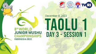 8th WORLD JUNIOR WUSHU CHAMPIONSHIP INDONESIA 2022  Taolu 1  Day 3 Session 1 [upl. by Hylton]