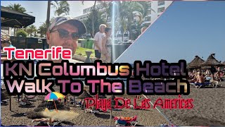 KN Columbus Walk to the beach epicphill travelvlog tenerife kncolumbus beach [upl. by Suiradal583]