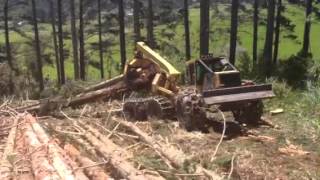 Tigercat 635D Logging Northland New Zealand [upl. by Nelon313]