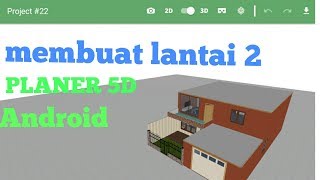 Cara Membuat Lantai 2  Planner 5D android [upl. by Ayotahs]