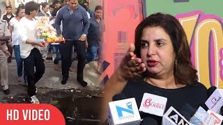 Farah Khan On Shahrukh Khan Ganpati Visarjan  Ganesh Utsav 2017 [upl. by Thomajan]