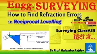 How to Find Refraction Errors in Reciprocal Levelling [upl. by Line]