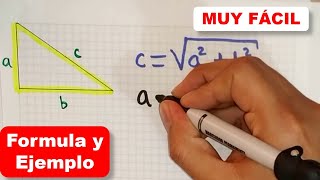 Como sacar la HIPOTENUSA de un TRIANGULO RECTANGULO 📐 [upl. by Eimme]