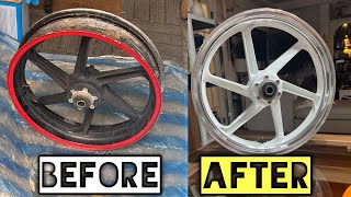 Motorcycle Rim Refinishing [upl. by Eedyah34]