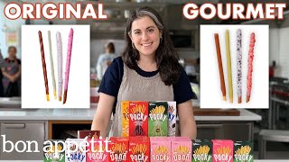 Pastry Chef Attempts to Make Gourmet Pocky  Gourmet Makes  Bon Appétit [upl. by Ayet]