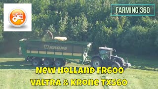 Silage 2019  New Holland FR600 forager with Valtra S353 amp Krone TX560 forage trailer [upl. by Ama]