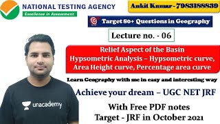 L 6  Unit 9  Geographical Technique  Hypsometric curve  Morphometric Analysis  By Ankit Sir [upl. by Troxell]