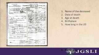 8 Pieces of Information on a NYC Death Certificate [upl. by Ahsiuqel]