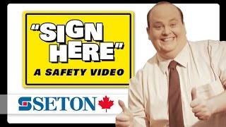 Funny Sign Safety Video  quotSign Herequot [upl. by Ellinej885]