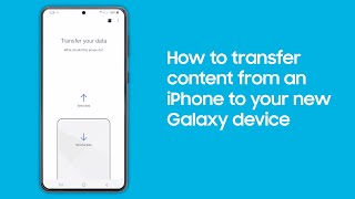 Smart Switch How to transfer content from an iPhone to your new Galaxy device [upl. by Oswell305]