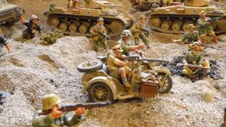 WW2 Diorama  German Afrika Korps attack British 8th Army  The Battle for North Africa [upl. by Woodberry]