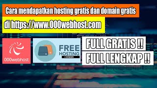 Cara mendapatkan hosting gratis dan domain gratis di 000webhostcom  FULL LENGKAP [upl. by Iram833]