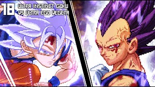 WhatIf 18 Ultra Instinct Goku VS Ultra Ego Vegeta [upl. by Yrag]