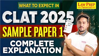 CLAT 2025 Official Sample Paper Analysis  Complete Explanation  CLAT 2025 Paper  Must Watch [upl. by Adams897]