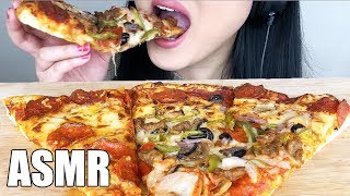 ASMR CHEESY PIZZA MUKBANG No Talking  PEPPERONI amp SUPREME PIZZA EATING SOUNDS  ASMR Phan [upl. by Enilreug]