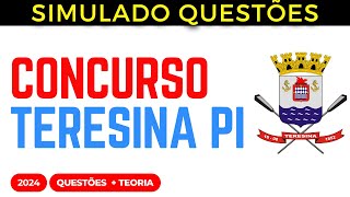 SIMULADO QUESTÕES Estatuto dos Servidores Teresina Aula 03 2024 [upl. by Notgnillew829]