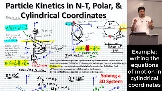 Particle Kinetics NormalTangential Polar Cylindrical Coordinates Solving Accelerating 3D System [upl. by Auberta]