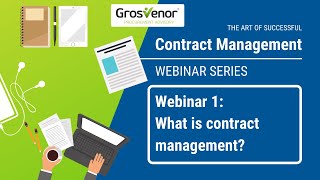 Webinar 1 What is contract management [upl. by Joel]