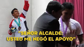 Ganador de los panamericanos rechaza reconocimiento de alcalde entre lágrimas de indignación [upl. by Hsakaa]