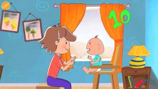 Counting Song for Babies and Toddlers  0 5 10 slow by ELF Learning [upl. by Meriel]