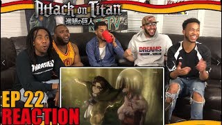 LEVI vs FEMALE TITAN ATTACK ON TITAN EP 22 REACTIONREVIEW [upl. by Marilee]