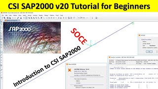 CSI SAP2000 v20 Tutorial for Beginners 1  Introduction to CSI SAP 2000 v20 [upl. by Yrakaz]