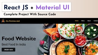 Reactjs Material UI Restaurant Website Complete Project  Reactjs projects  Reactjs Website [upl. by Nathalie]