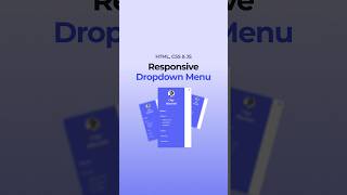 Responsive Dropdown Menu HTML CSS JavaScript [upl. by Bathsheeb]