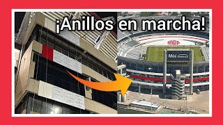 🏗💯¡Inició el armado de los anillos metálicos en la fachada de la Sívori  Obras Momumental 🏟 [upl. by Evers]