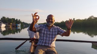 Pirogue paddling across the mangroves channel of Morondova Fishing village [upl. by Assirok]