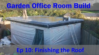 Rubber Roof Fascia Trim Guttering and Soffit Install  Garden Office Room Build Ep 10 [upl. by Thain]