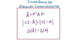 Invariância da Equação Característica ELT013 [upl. by Ominoreg]