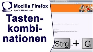 Tastenkombinationen für Mozilla Firefox  carinkocom [upl. by Lyred]