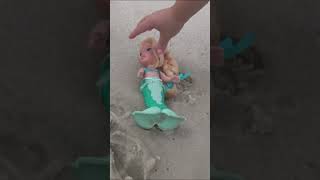 Barbie with Little Anna and Elsa Beach Fun shorts [upl. by Carlene]