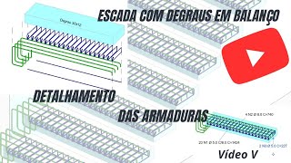 Como fazer o detalhamento de uma escada com degraus em balanço utilizando o Revit [upl. by Nhaj]